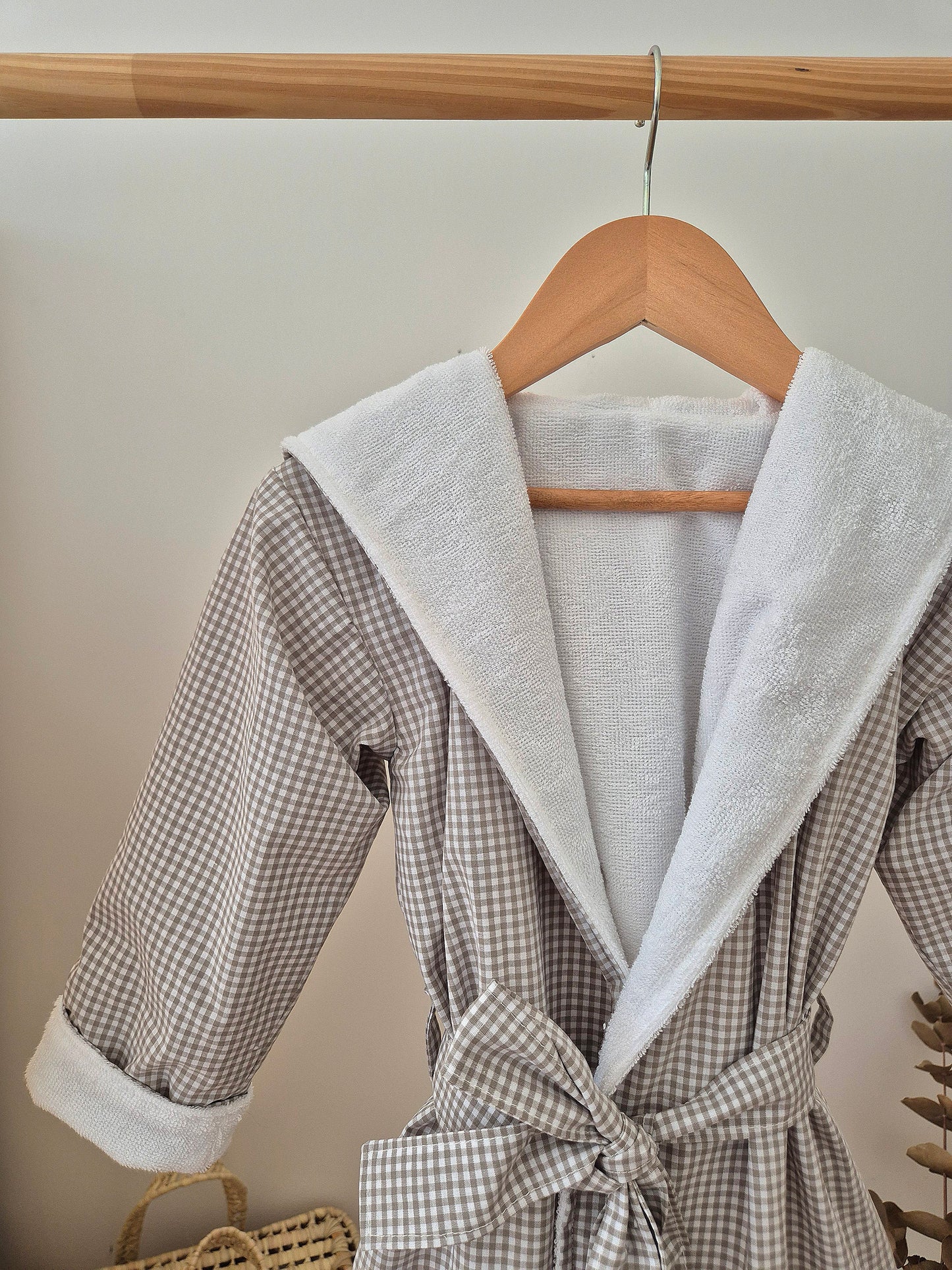 Peignoir - mini vichy sable