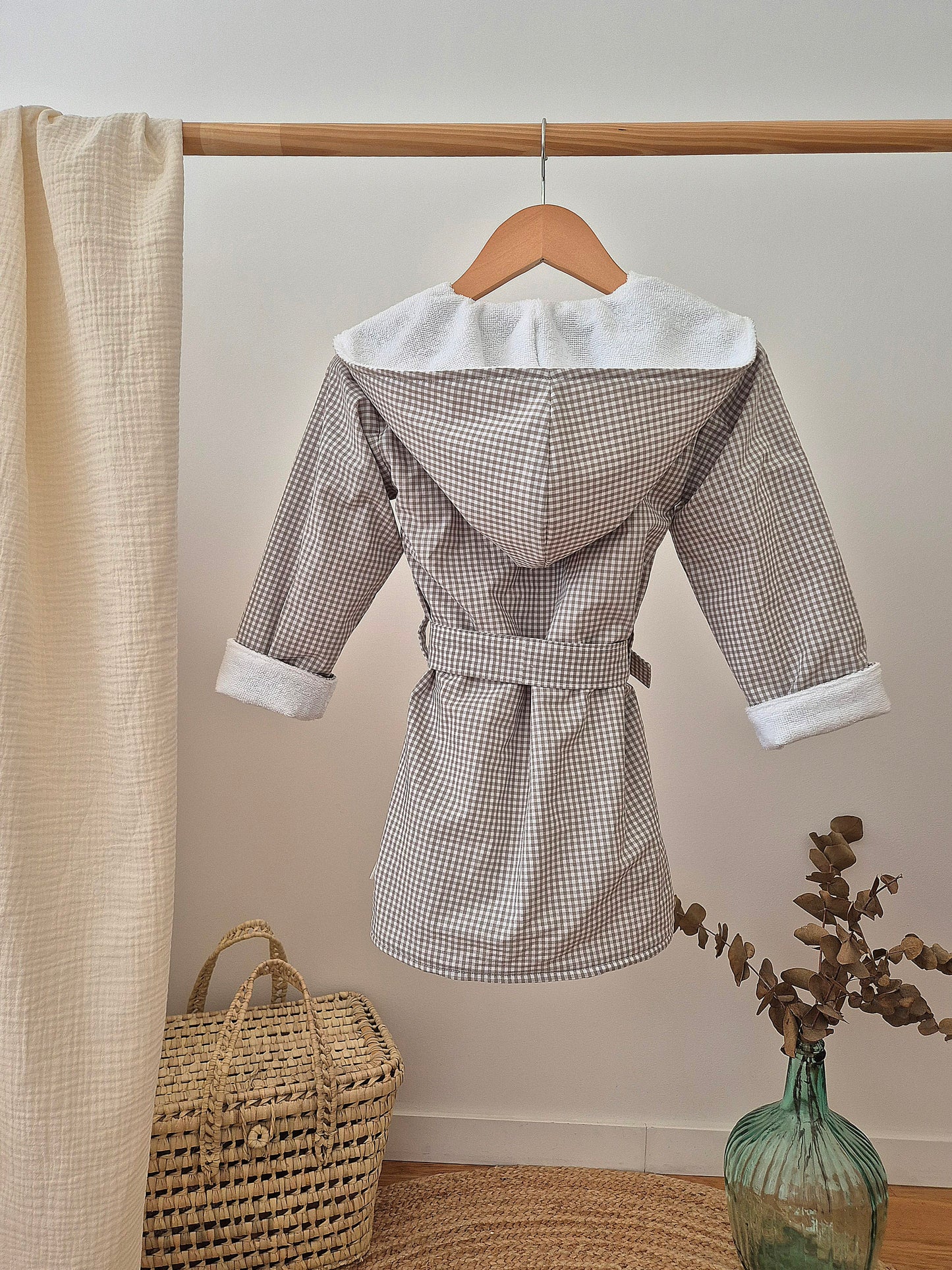 Peignoir - mini vichy sable