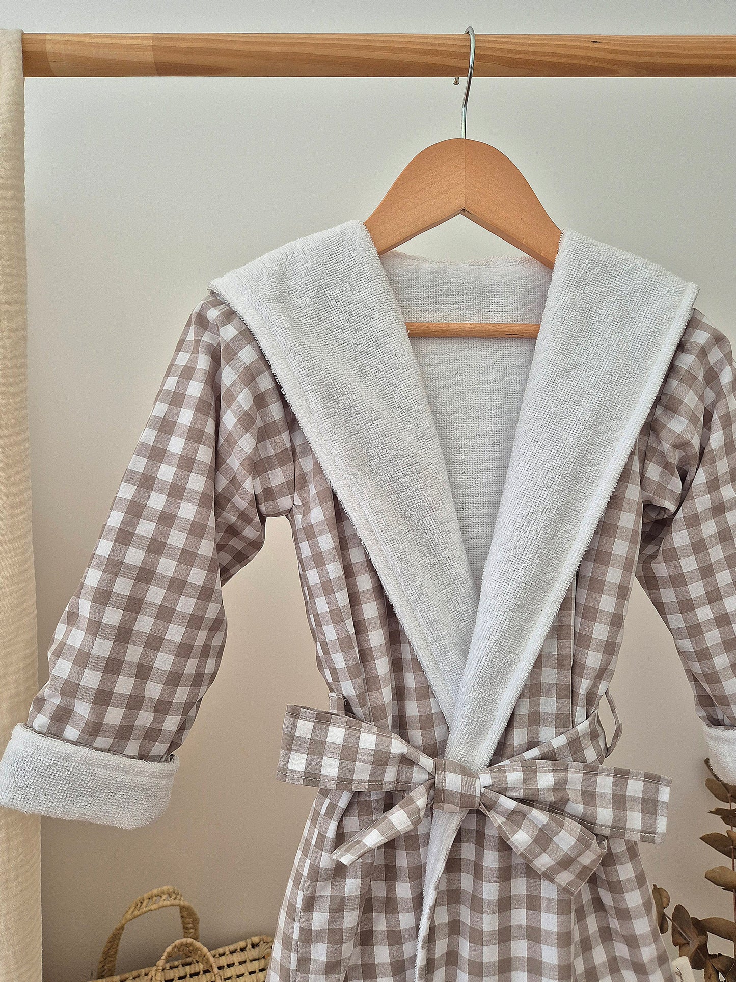 Peignoir - vichy sable