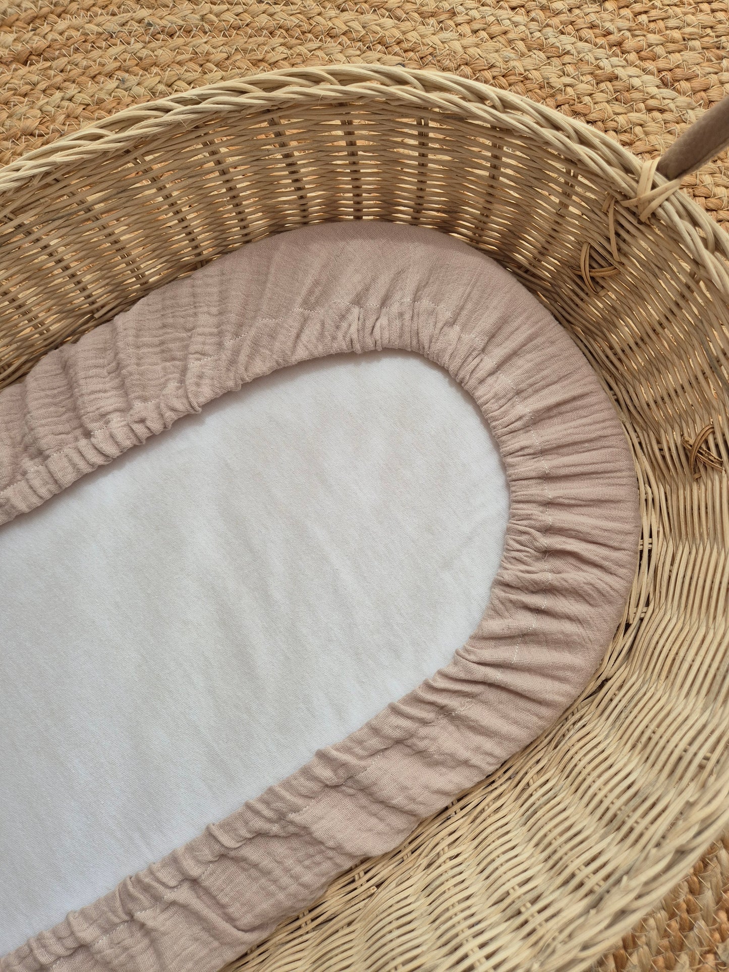 Drap housse pour couffin - galet