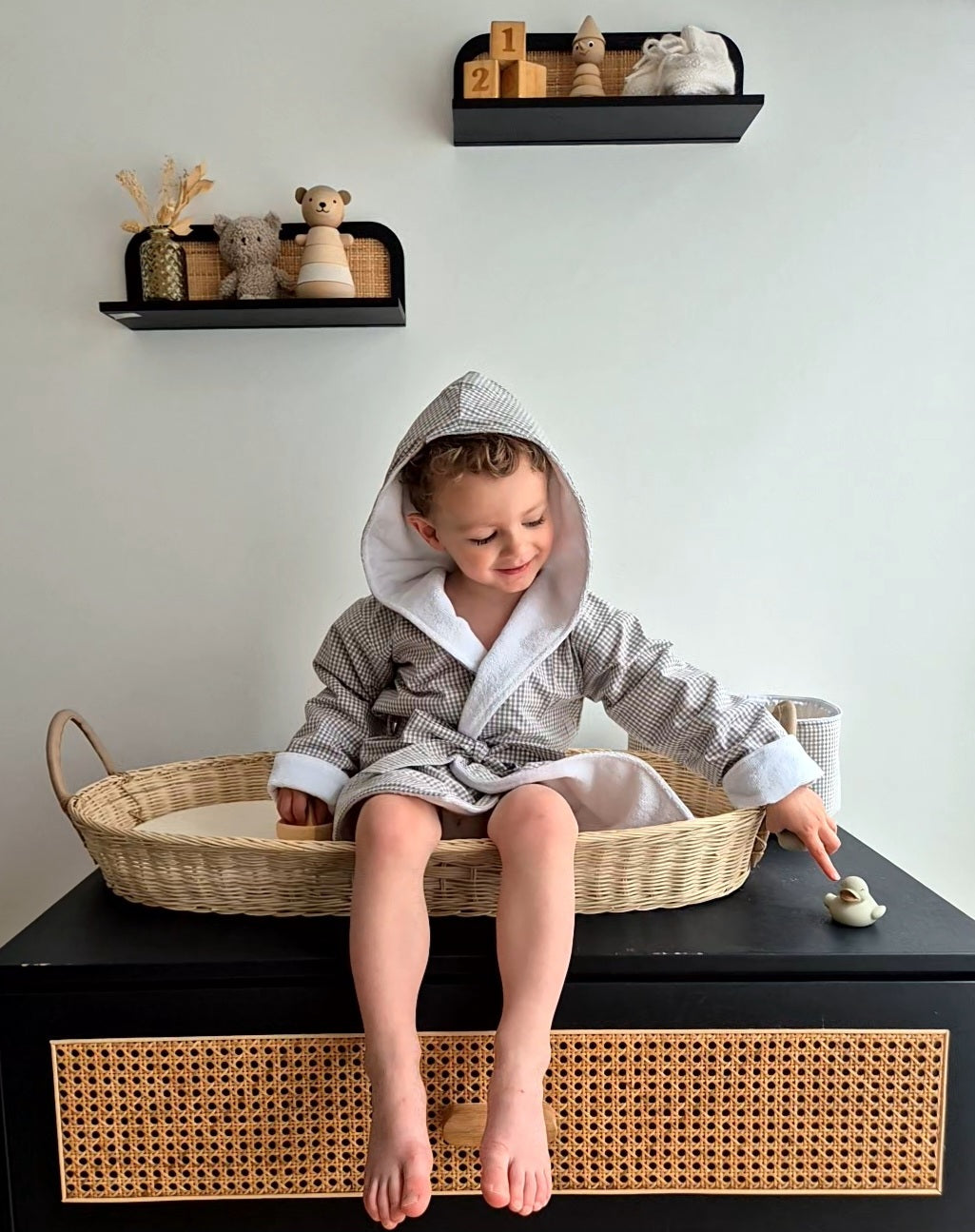 Peignoir - mini vichy sable