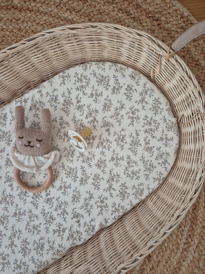 Drap housse pour couffin - bouquet