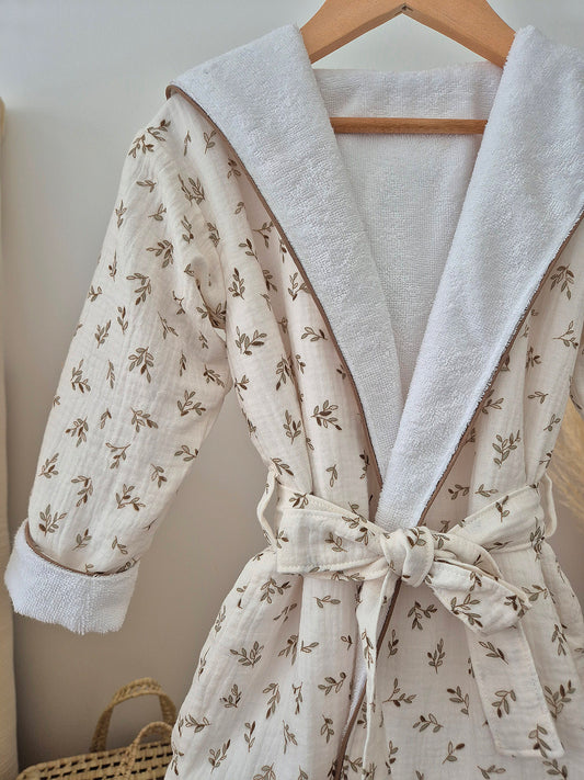 Peignoir - feuilles