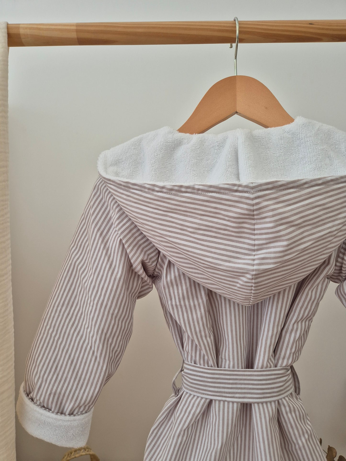 Peignoir - rayures sable