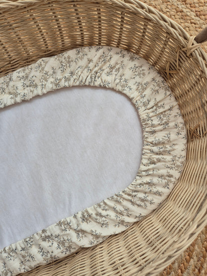 Drap housse pour couffin - bouquet