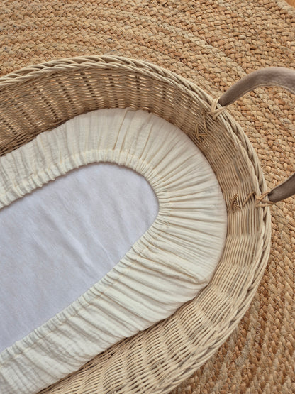 Drap housse pour couffin - écru