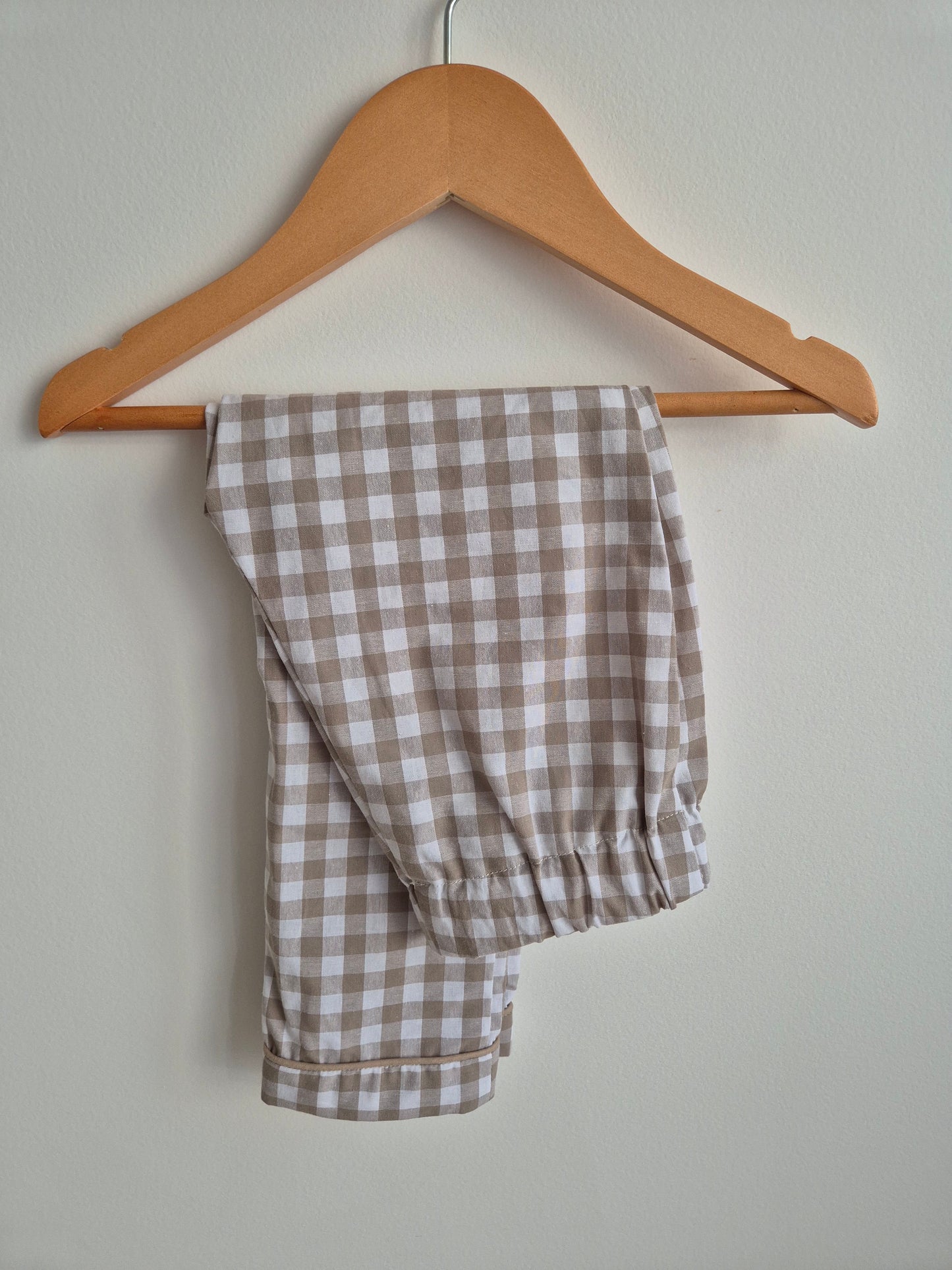 Pyjama chemise - vichy sable
