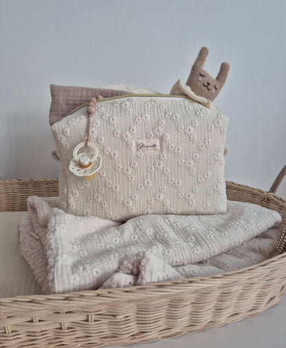Trousse de toilette - gaze brodée