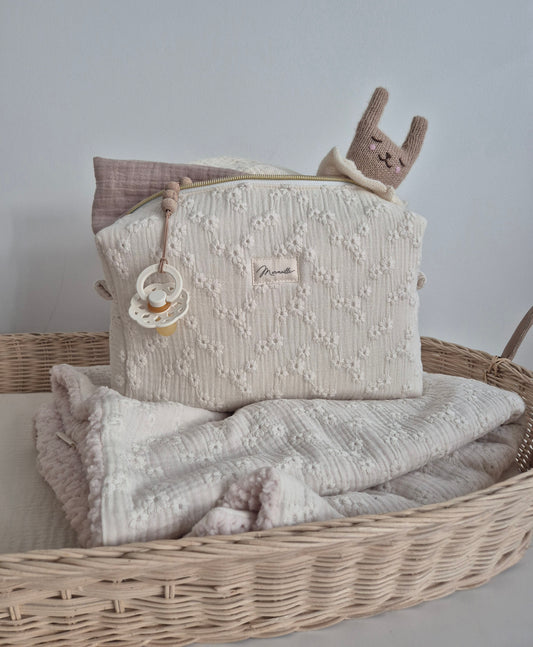 Trousse de toilette - gaze brodée