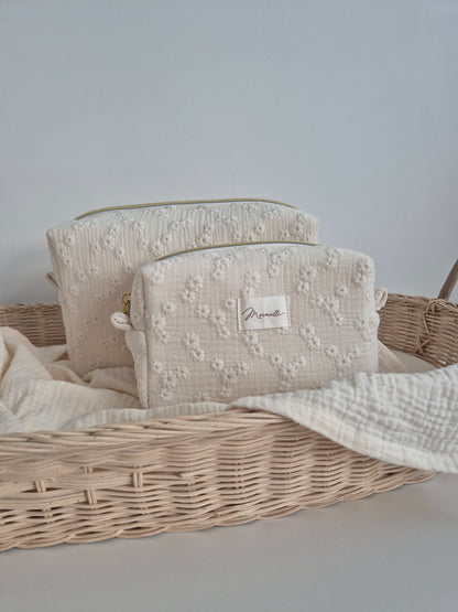 Trousse de toilette - gaze brodée
