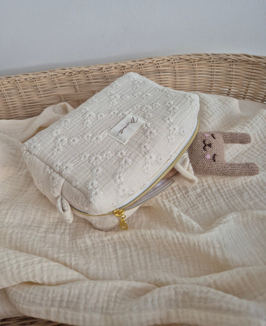 Trousse de toilette - gaze brodée
