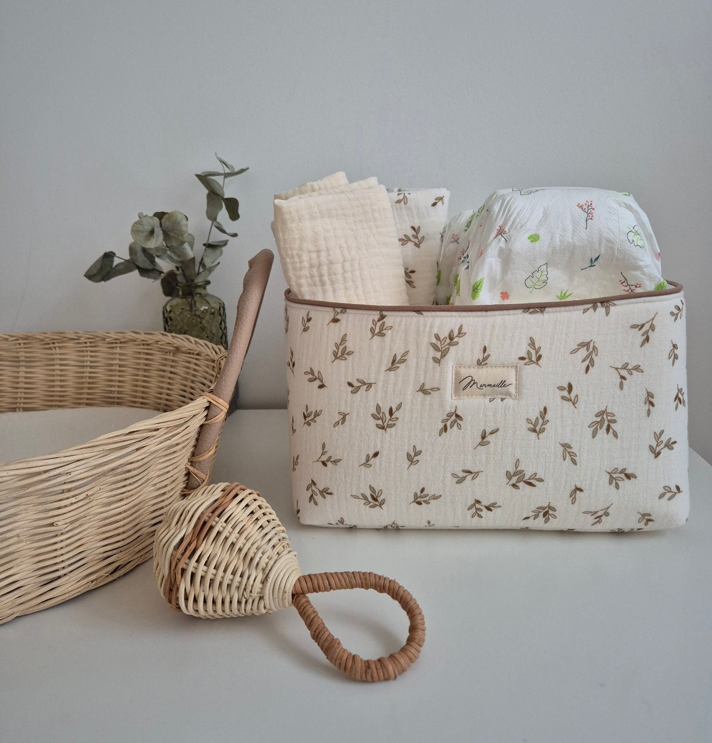 Panière de rangement - feuilles