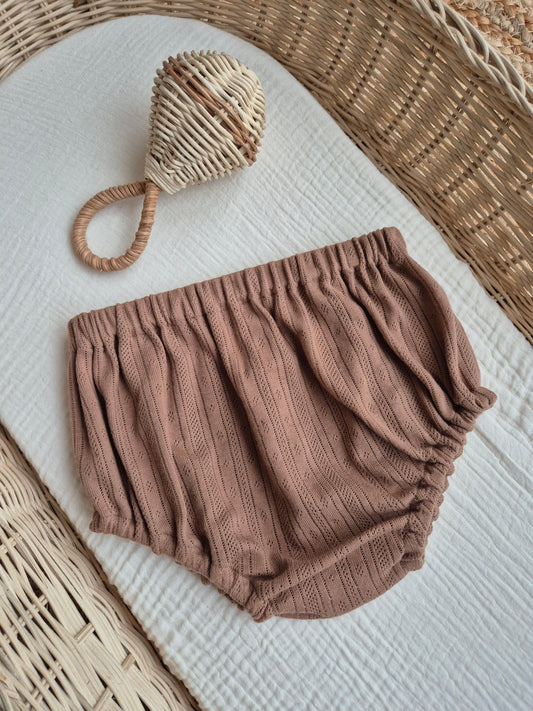 Bloomer - pointelle marron glacé