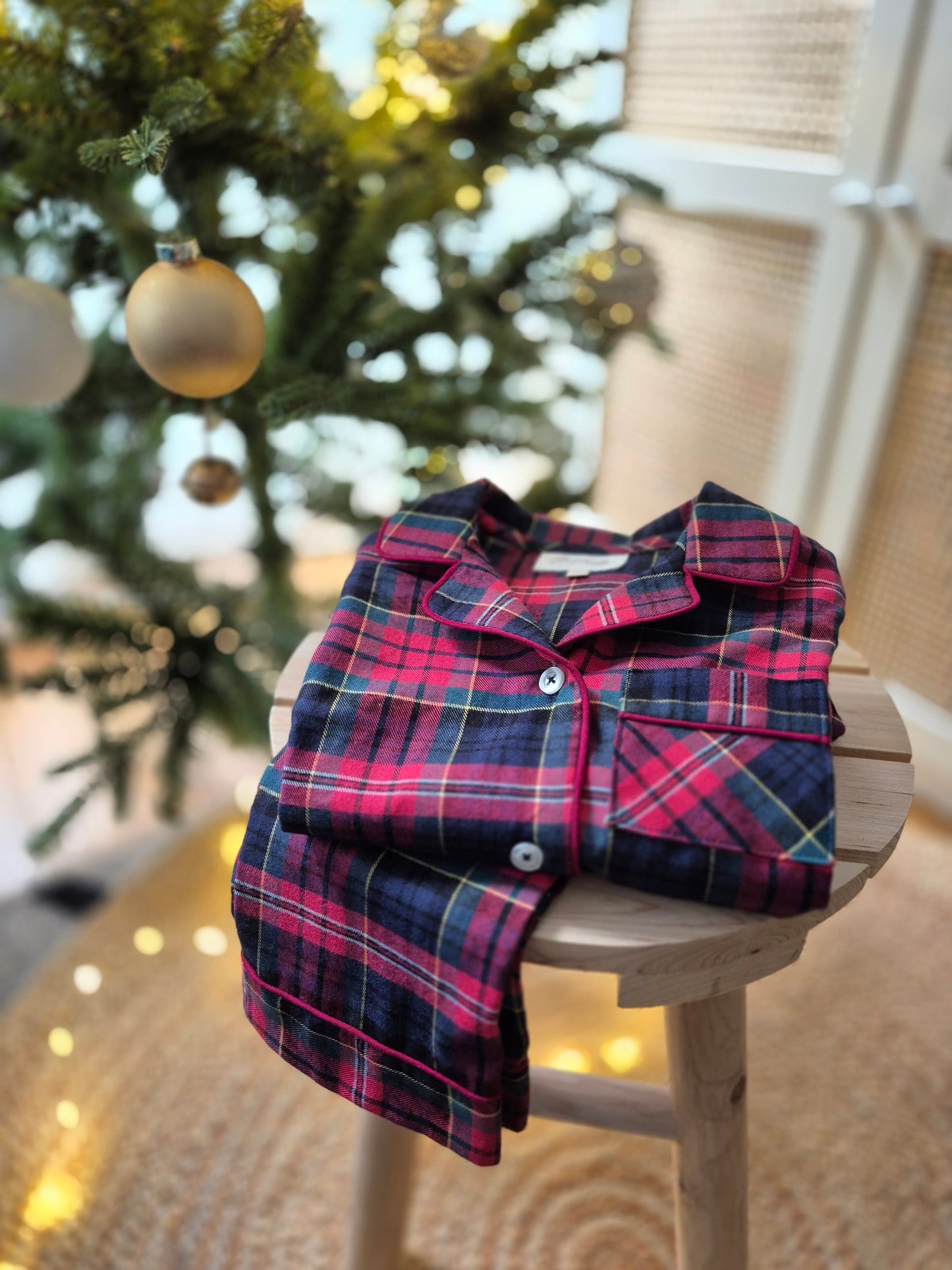 Pyjama chemise mixte - tartan mixte