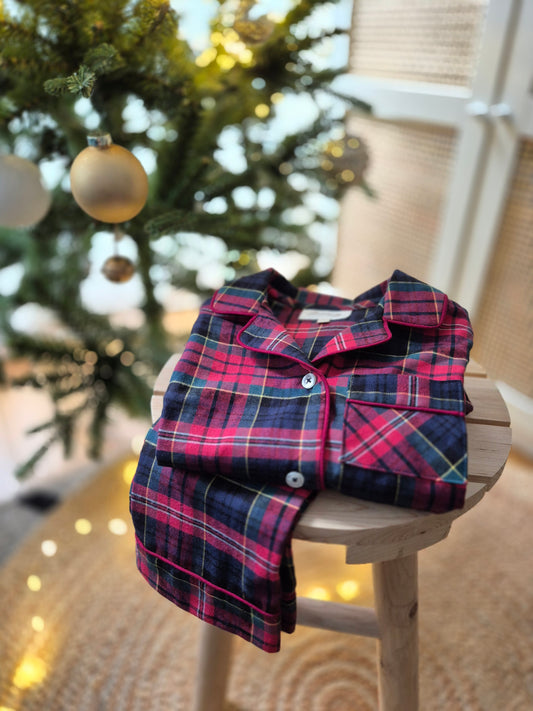 Pyjama chemise mixte - tartan mixte