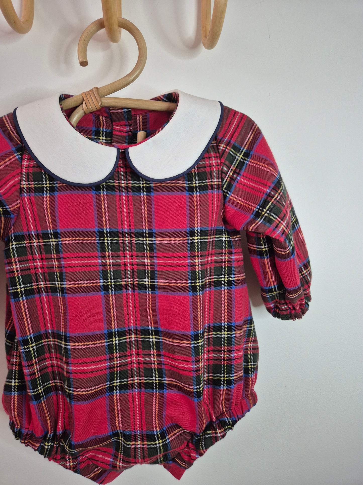 Barboteuse - tartan rouge