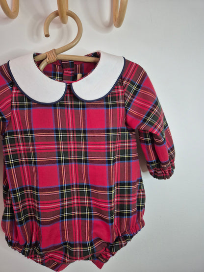 Barboteuse - tartan rouge
