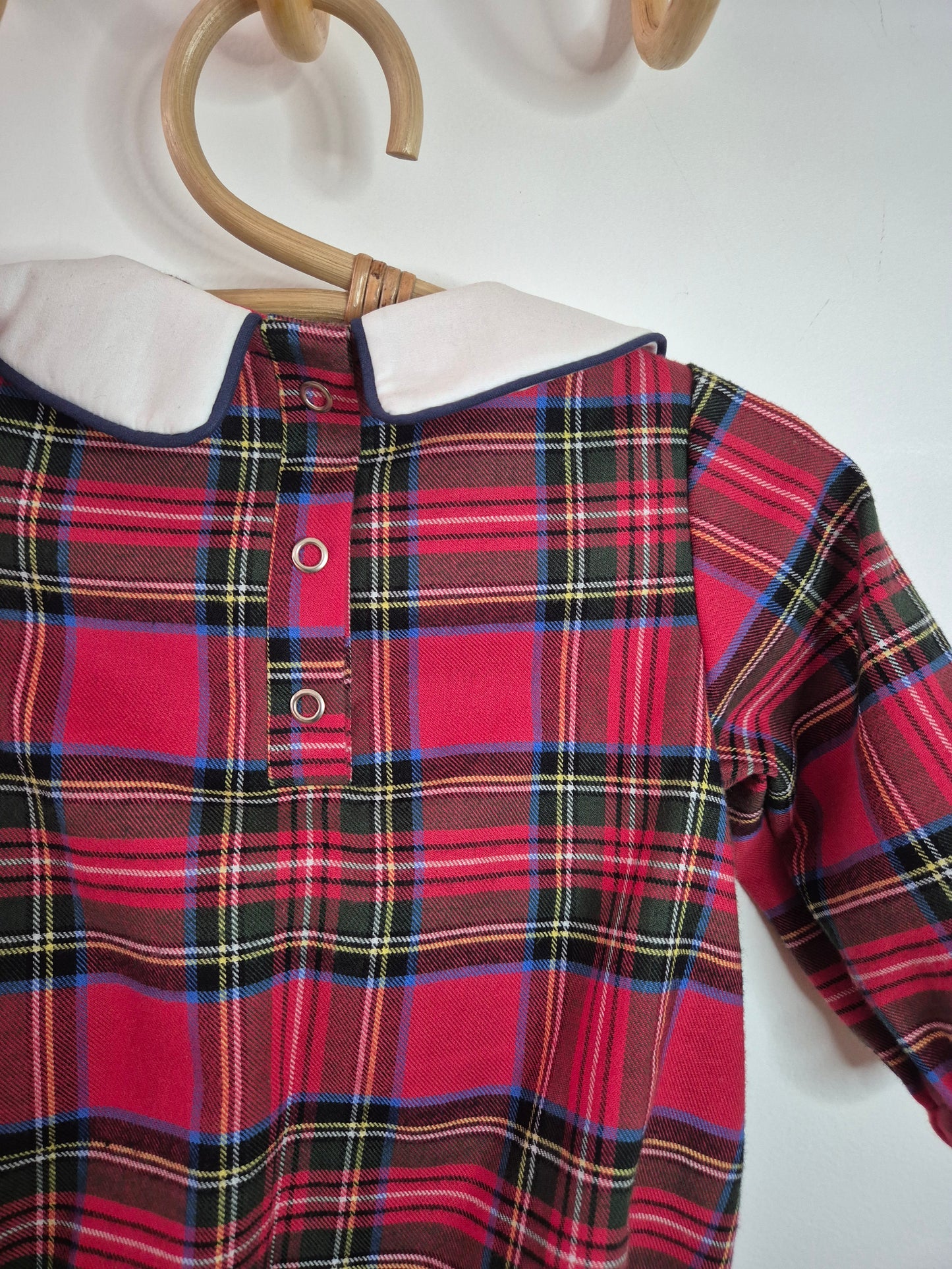 Barboteuse - tartan rouge