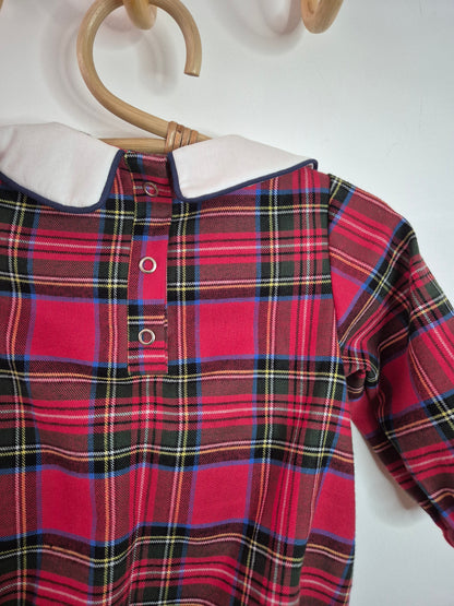 Barboteuse - tartan rouge