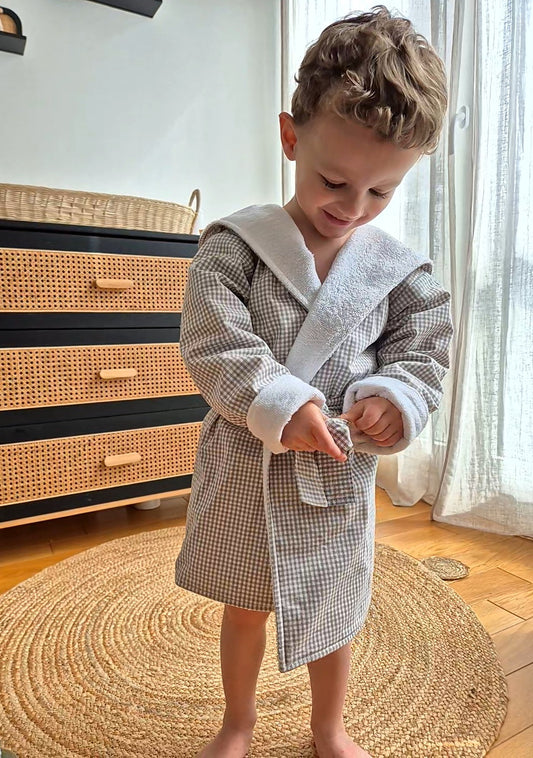 Peignoir - mini vichy sable